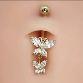 14kt Butterfly Belly Ring